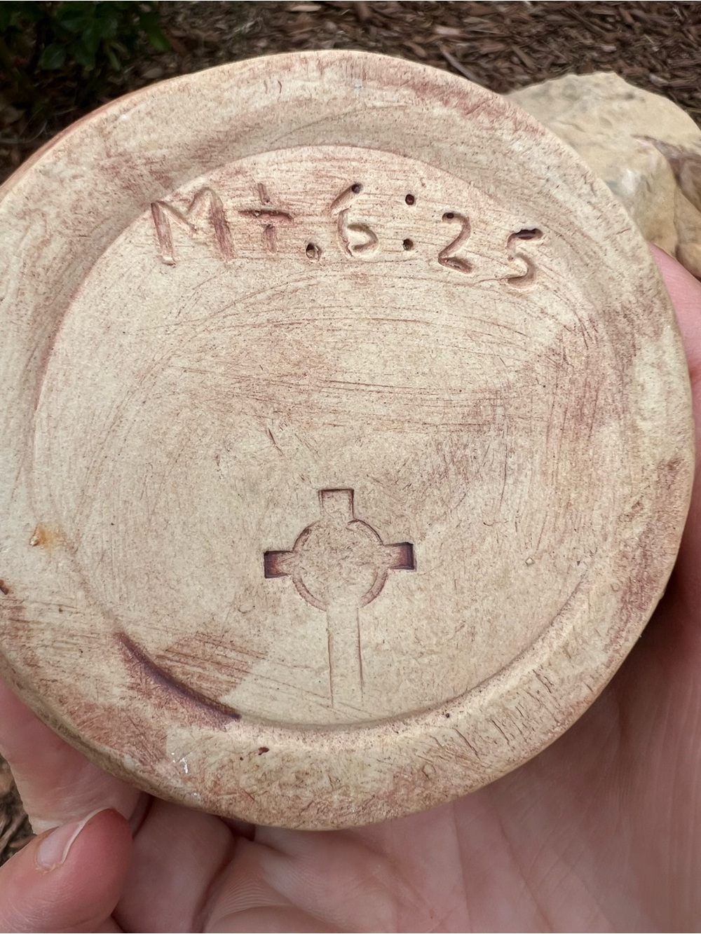 Handmade Religious Horn Creek Mug Matthew 6:25 (see pictures) - Picture 8 of 9
